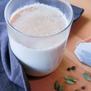 Chai latte thé earl grey vegan