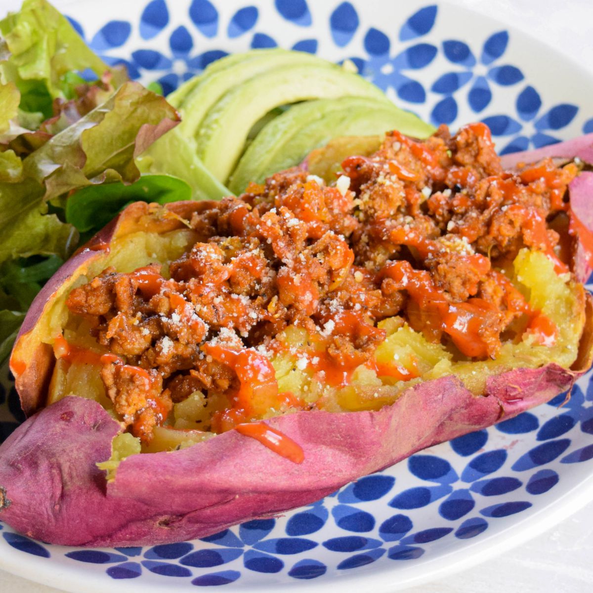 Patate douce farcie façon taco rice Patate douce farcie façon taco rice