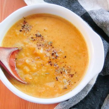 Soupe de potimarron vegan