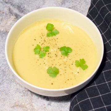 Potage à la patate douce rôtie au four