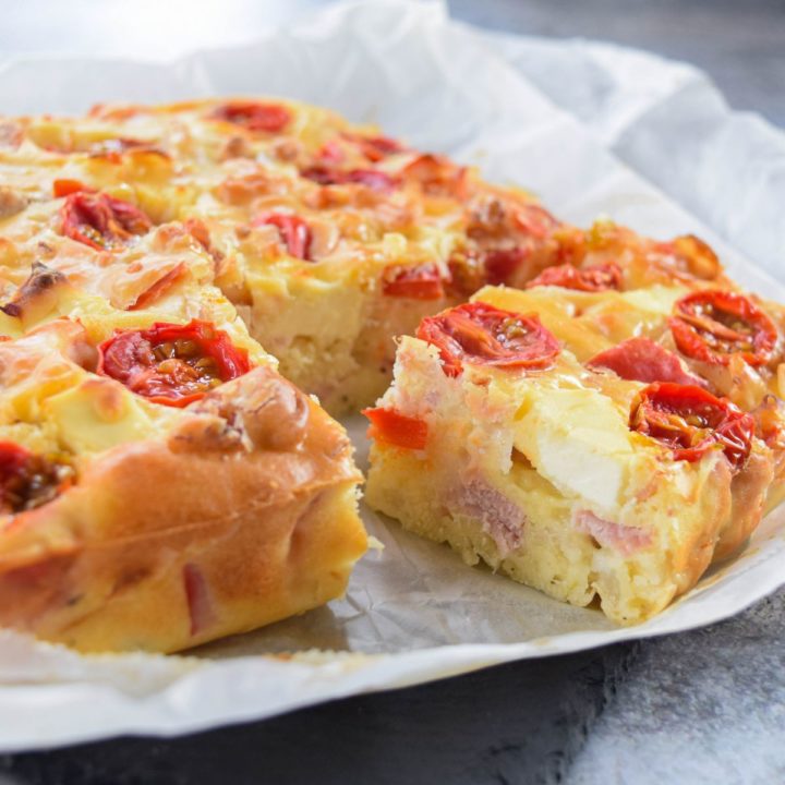 Cake salé au jambon fromage et aux légumes