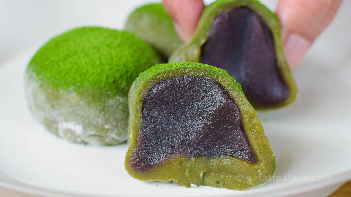 Mochi daifuku au thé vert Matcha